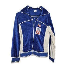 Levi's 1980's Vintage National Sports Festival Terry Track Jacket Blue Medium